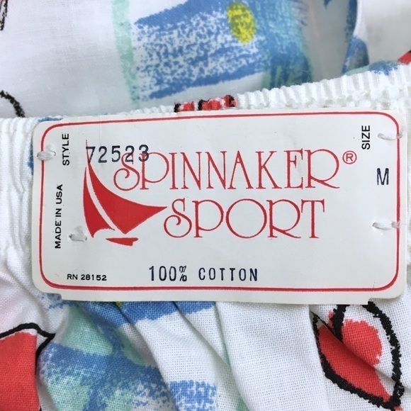 VINTAGE 80s Pants Spinnaker Sport Hearts Graffiti Retro High Waist Medium NWT - Picture 7 of 9